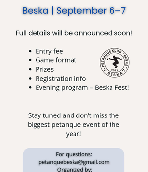 Petanque competition triplet - Novi Sad - Serbia